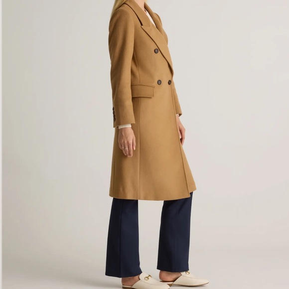 Italian Wool Camel Double-Breasted Coat - Picture 3 of 16